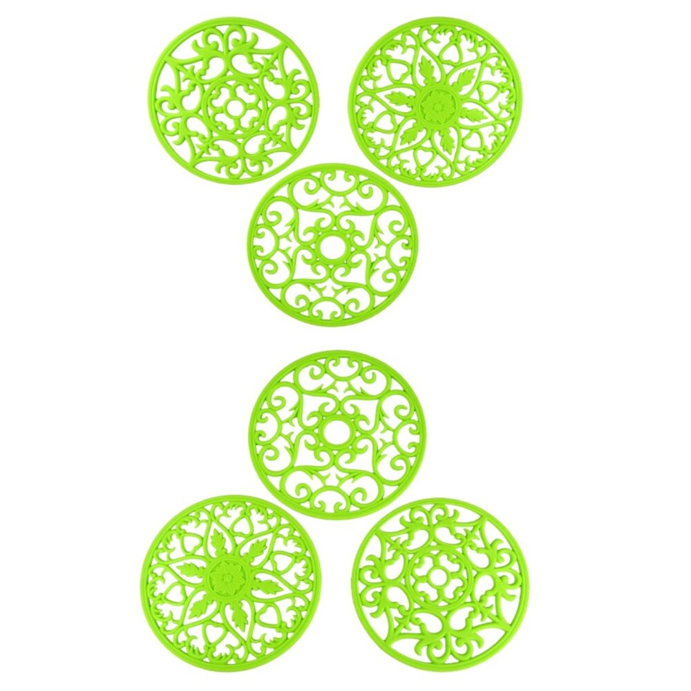 Silicone Trivet Mat Hot Pot Holder Set of 6